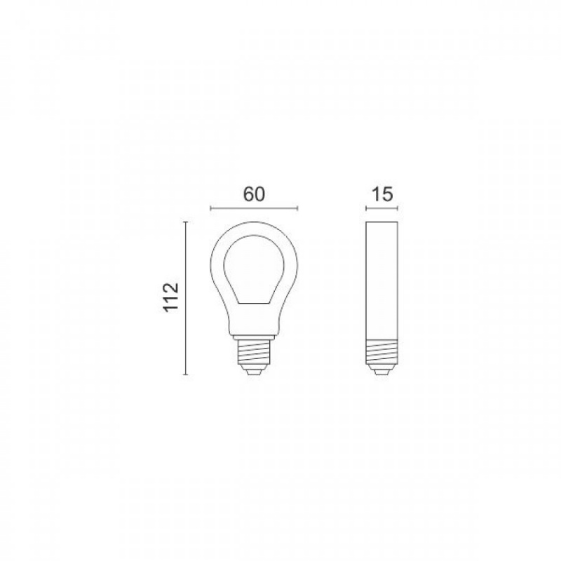 Λάμπα Πλακέ SMD Led 7W E27 3000K 210° (5371)