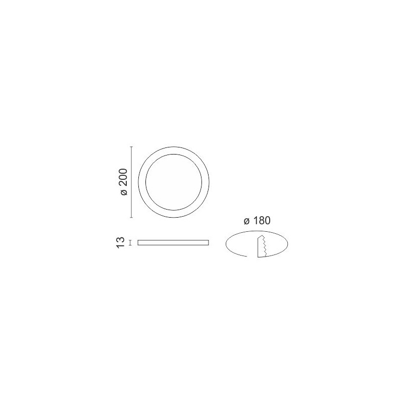 Spotlight LED SMD Slim panel 15W 140° 4000K (5470)