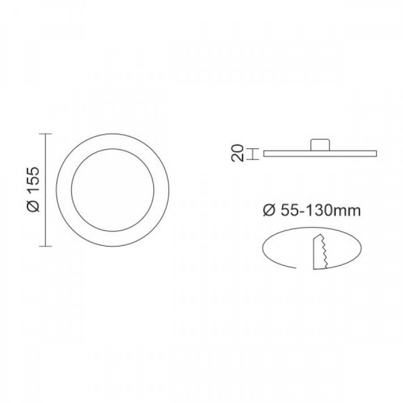 Spotlight LED SMD Adjustable panel 9W 120° 4000K με Αισθητήρα Κίνησης (6726)