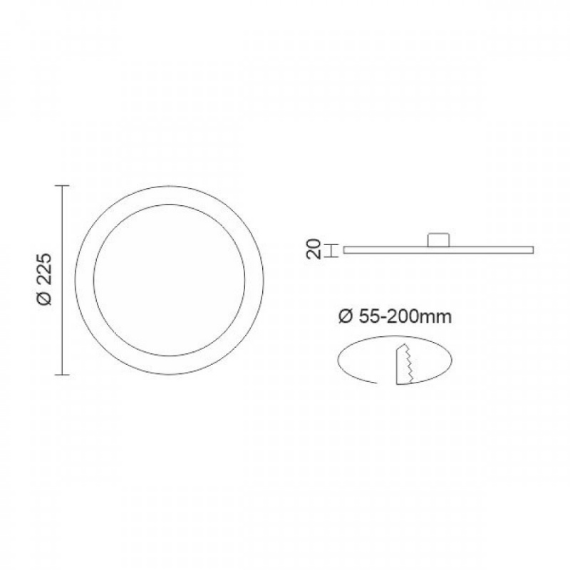 Spotlight LED SMD Adjustable panel 18W 120° 4000K με Αισθητήρα Κίνησης (6727)
