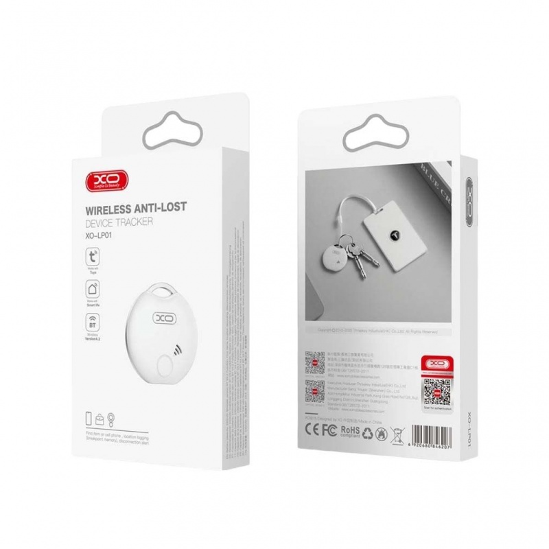 XO LP01 Bluetooth Εντοπισμού Συσκευής Apple & Android Λευκό
