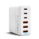 XO L133 EU Φορτιστής 75W GaN 3A+3C Γρήγορης Φόρτισης με 1.5m Καλώδιο Λευκός