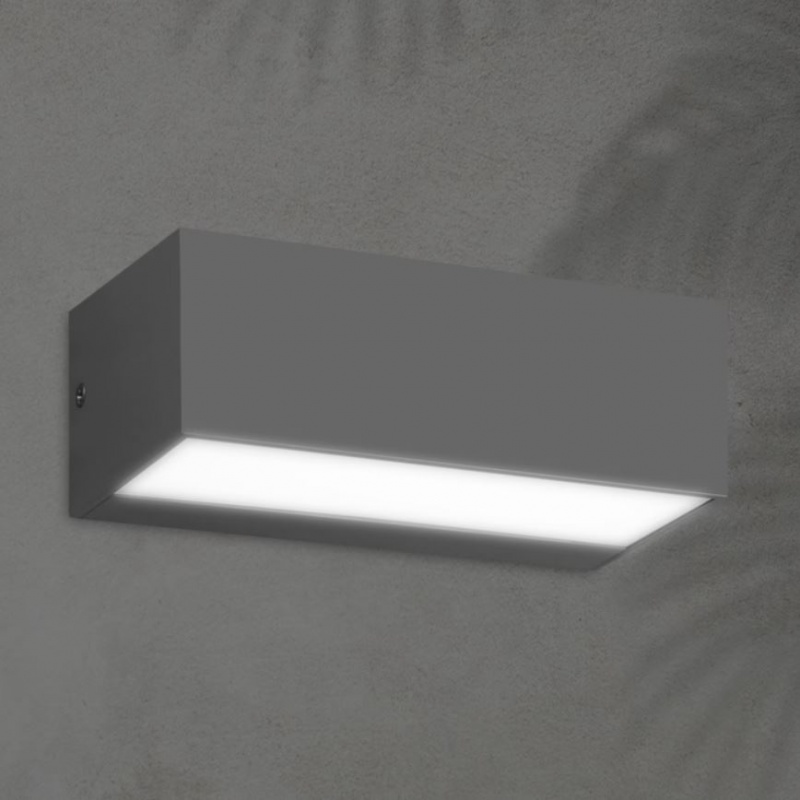 Arte Illumina Φωτιστικό Τοίχου LED 12W 230x90x100 3CCT IP65 Γραφίτης LIMA (145-52131)