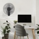 Aca Ανεμιστήρας Τοίχου AC 50W Φ45 με Τηλεχειριστήριο Μαύρος (FANWFPB20R)