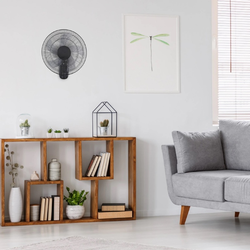 Aca Ανεμιστήρας Τοίχου AC 50W Φ45 με Τηλεχειριστήριο Μαύρος (FANWFPB20R)