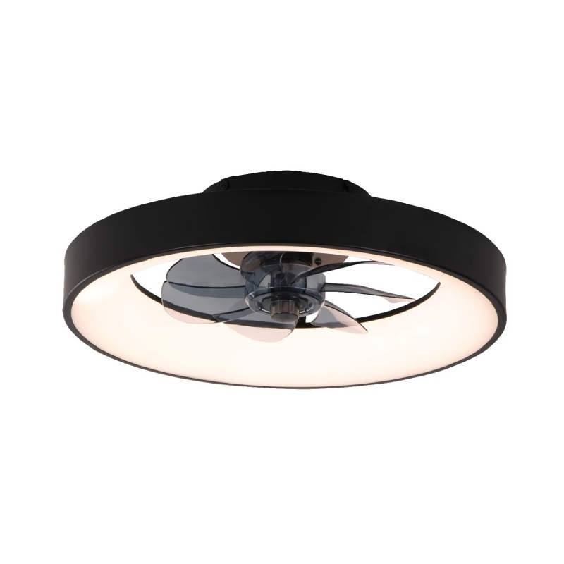 Aca Ανεμιστήρας Οροφής Smart LED CCT 30cm DC20W 7 Πτερυγίων Μαύρος (FAN6687BK)