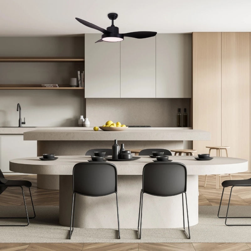 Aca Ανεμιστήρας Οροφής 120cm DC40W 3 Πτερυγίων Μαύρος (FANRX48013B)