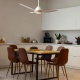 Aca Ανεμιστήρας Οροφής 130cm DC40W 3 Πτερυγίων Ανοικτό Καφέ (FANKVN30G)