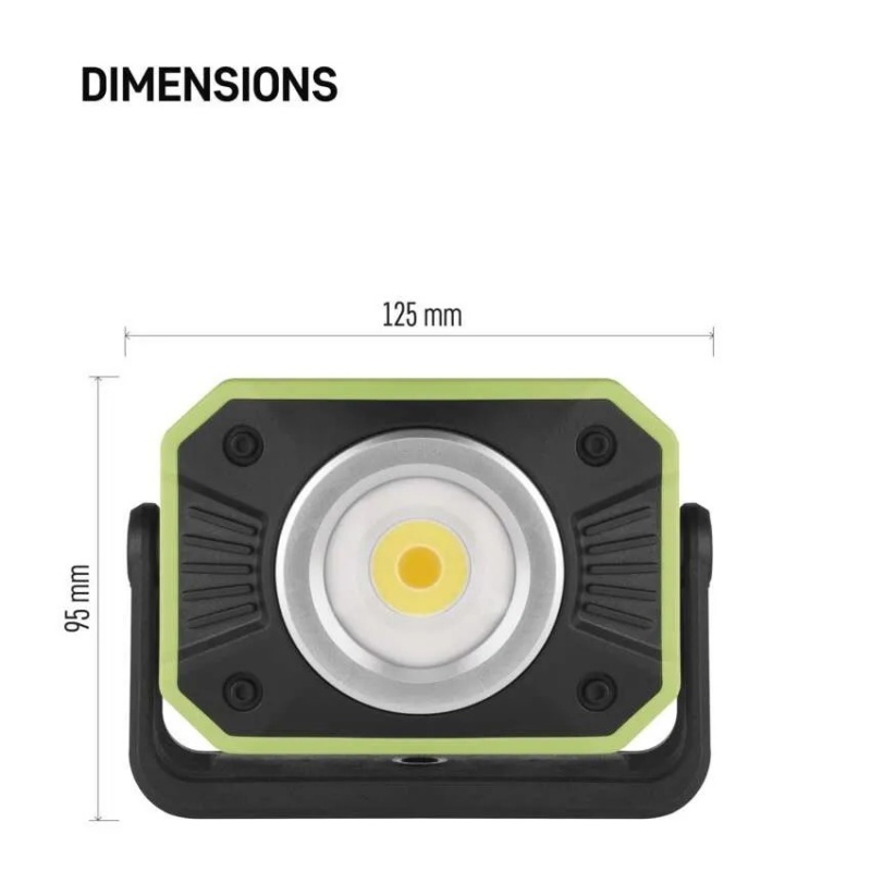 Emos Led Φακός Εργασίας Επαναφορτιζόμενος 900lm & Powerbank Πράσινο-Μαύρο (P4542)