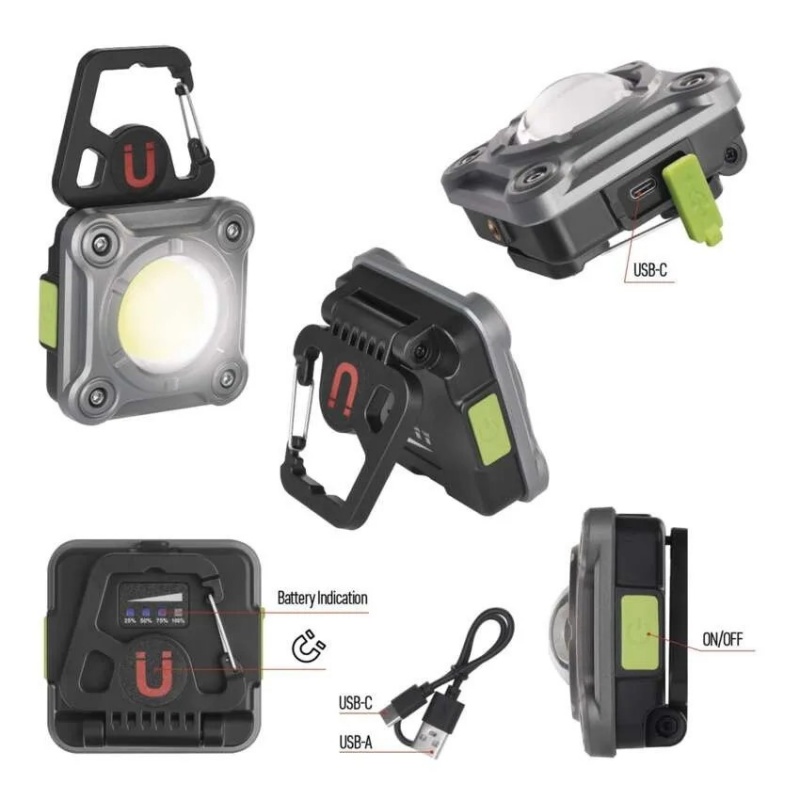Emos Led Φακός Εργασίας Επαναφορτιζόμενος 1200lm Γκρι (P4543)