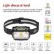 Emos Led Επαναφορτιζόμενος Φακός Κεφαλής 550lm Hybrid Μαύρος (P3546)