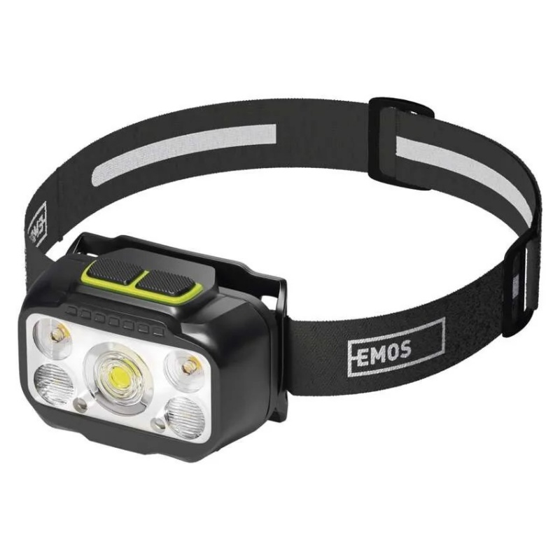 Emos Led Επαναφορτιζόμενος Φακός Κεφαλής 550lm Hybrid Μαύρος (P3546)