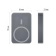 Emos Power Bank Αλουμινίου 10000mAh 20W+Wireless συμβατό με MagSafe Γκρι (B0551GY)