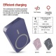Emos Power Bank Αλουμινίου 10000mAh 20W+Wireless συμβατό με MagSafe Μπλε (B0551BL)