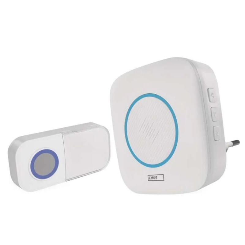 Emos Κουδούνι Ασύρματο 90db Λευκό (P5737)