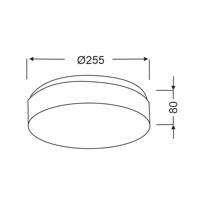 Aca Parfait Δίφωτη Πλαφονιέρα Ø25 (V287071C25)