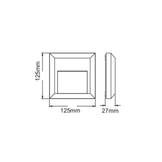 Aca LED SMD επίτοιχη απλίκα Γκρι 1.2W (SLIM52)