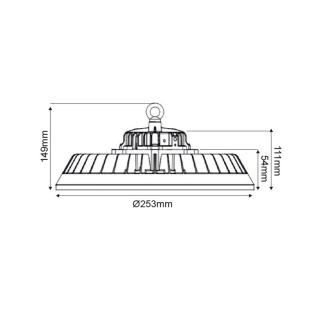 Aca Led SMD φωτιστικό τύπου καμπάνας MERIL 60W - 80W - 100W 5000K (MERIL681050)