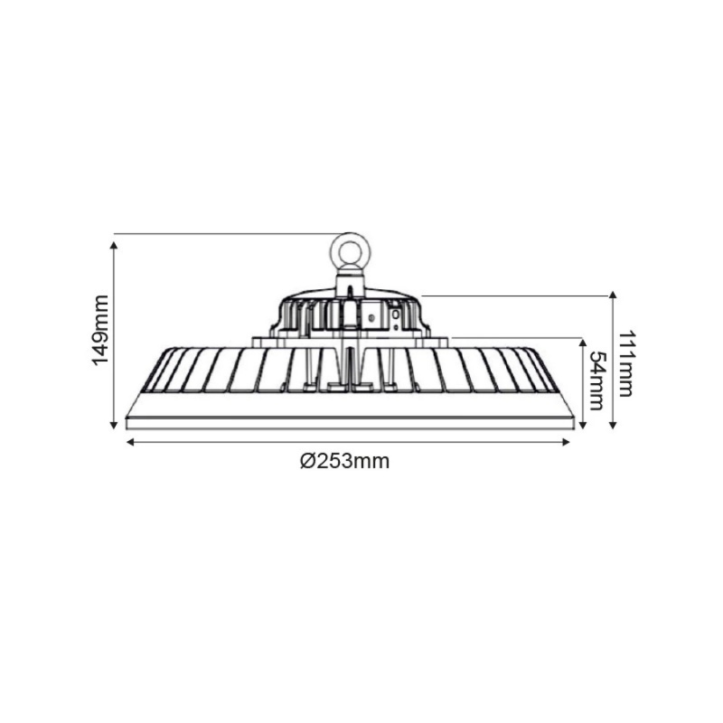 Aca Led SMD φωτιστικό τύπου καμπάνας MERIL 60W - 80W - 100W 5000K (MERIL681050)