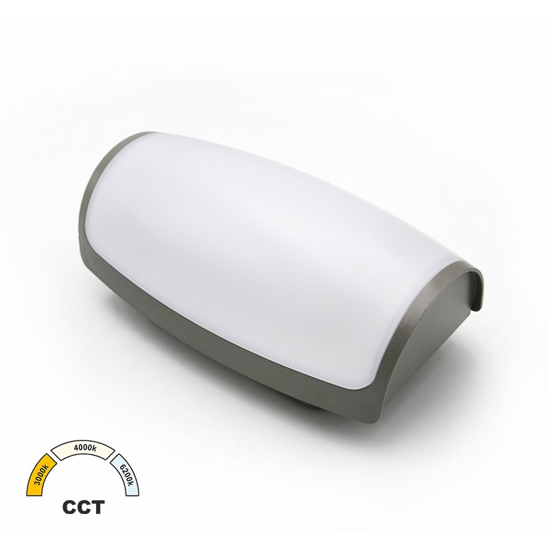Adeleq Led Απλίκα Οβάλ 12W CCT Γκρι (21-01286)