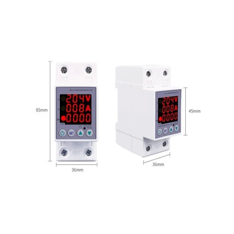 PowerPro DVPR SNK63 Ψηφιακός Μονοφασικός Επιτηρητής Τάσης 2P με Ενσωματωμένο Ρελέ Ισχύος 63A (53100122063)