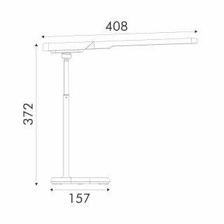 Aca Led Φωτιστικό Γραφείου 8W CCT 400lm Μαύρο (BL1001BK)
