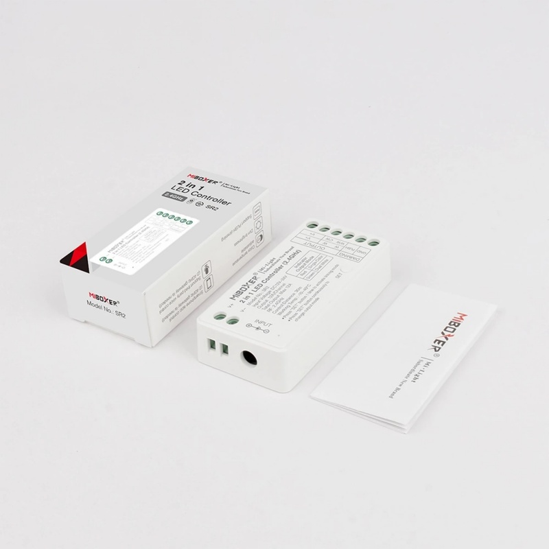 MiBoxer Led RF Controller για Μονόχρωμη+CCT Ταινία 12V-24V DC 12Α (SR2)
