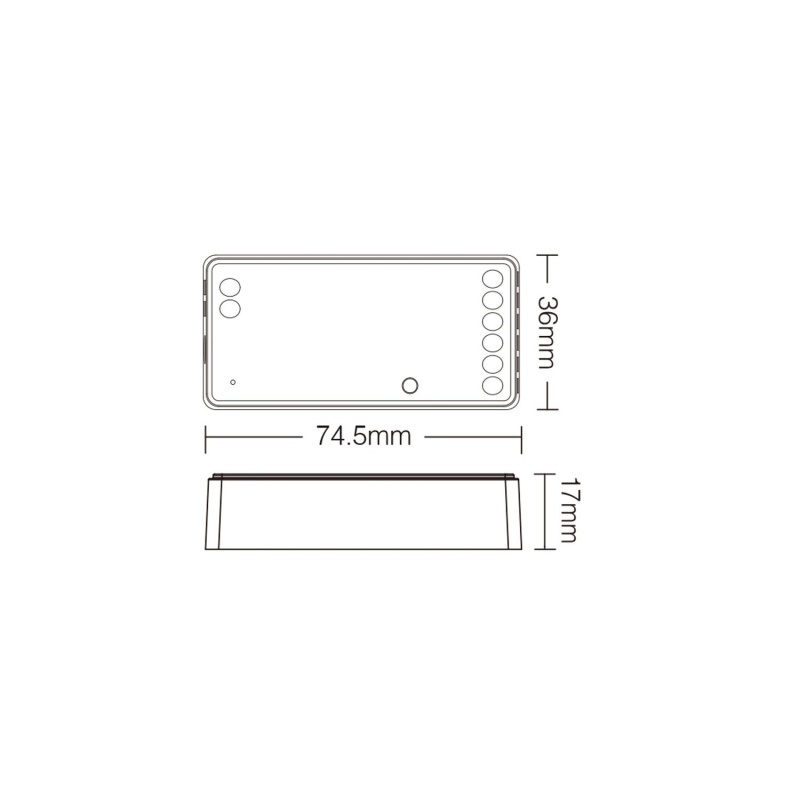 MiBoxer Led RF Controller για Μονόχρωμη+CCT Ταινία 12V-24V DC 12Α (SR2)