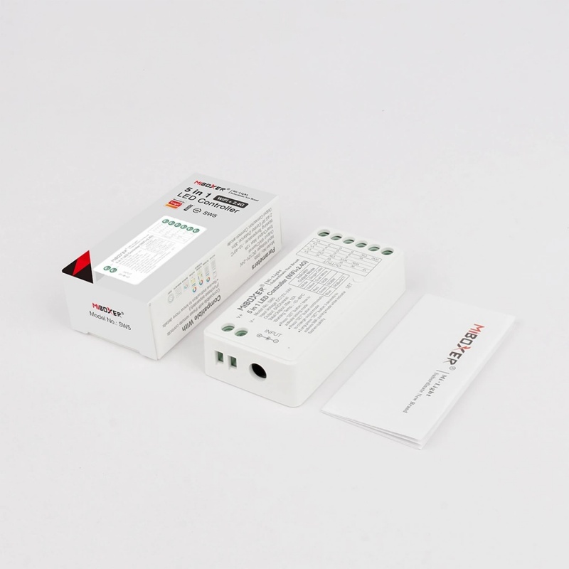 MiBoxer Led RF+WiFi Controller για RGB-RGBW / RGB+CCT Ταινία 12V-24V DC 12Α (SW5)