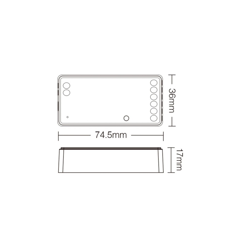 MiBoxer Led RF+WiFi Controller για RGB-RGBW / RGB+CCT Ταινία 12V-24V DC 12Α (SW5)