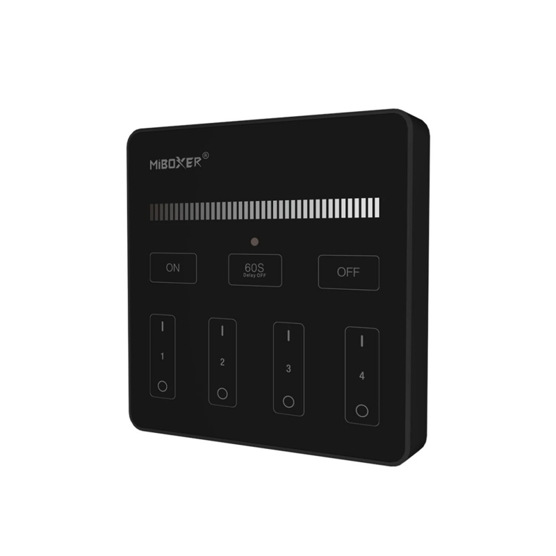 MiBoxer Τηλεχειριστήριο Αφής RF 4 Ζωνών για Μονόχρωμη Ταινία Μαύρο (B1-B)