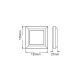 Aca LED SMD επίτοιχη απλίκα Γκρι 3W (SLIM51)