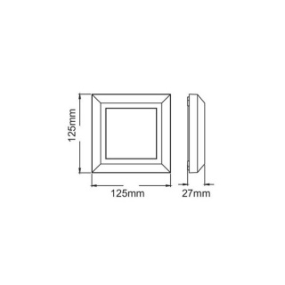 Aca LED SMD επίτοιχη απλίκα Γκρι 3W (SLIM51)