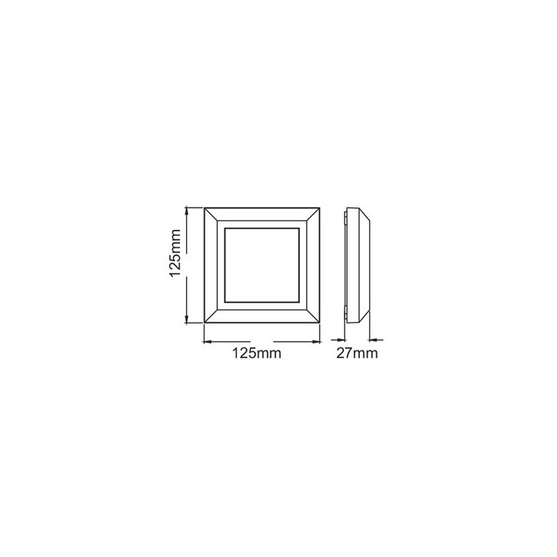 Aca LED SMD επίτοιχη απλίκα Γκρι 3W (SLIM51)