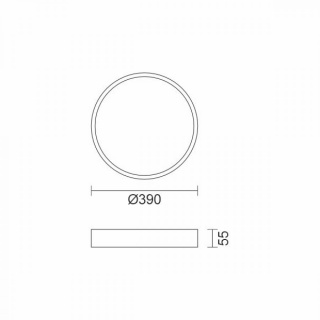 Spotlight Led Πλαφονιέρα 40W CCT Ø40 Λευκή (3325)