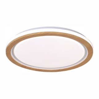 Spotlight Led Πλαφονιέρα 40W CCT Ø40 Λευκή - Ξύλο (3326)