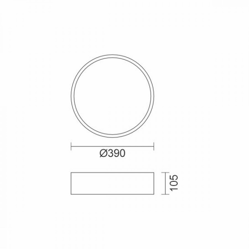 Spotlight Led Πλαφονιέρα 40W CCT Ø39 Μαύρη (3324)