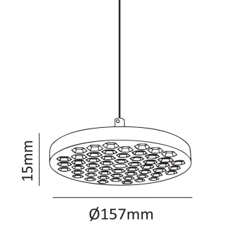 Aca Led Κρεμαστό Κυψελωτό Φωτιστικό 18W 3000K 2350lm Λευκό (KYVAP1830W)