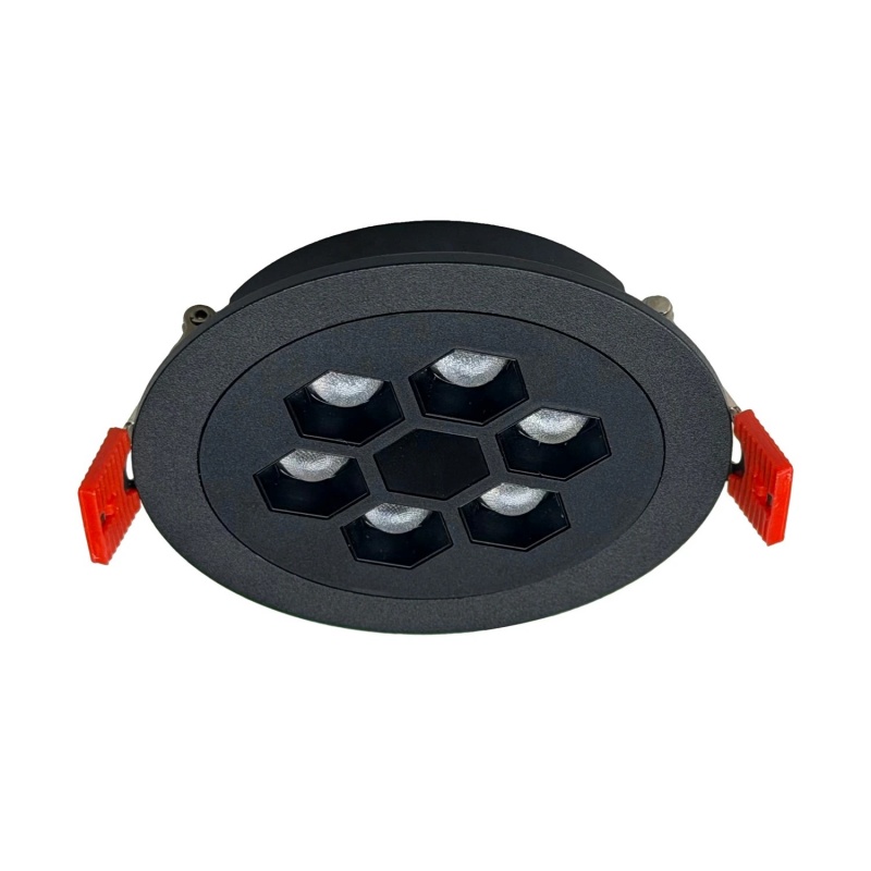 Aca Led Κυψελωτό Χωνευτό Φωτιστικό 6W 4000K 780lm Μαύρο (KYVAR640)