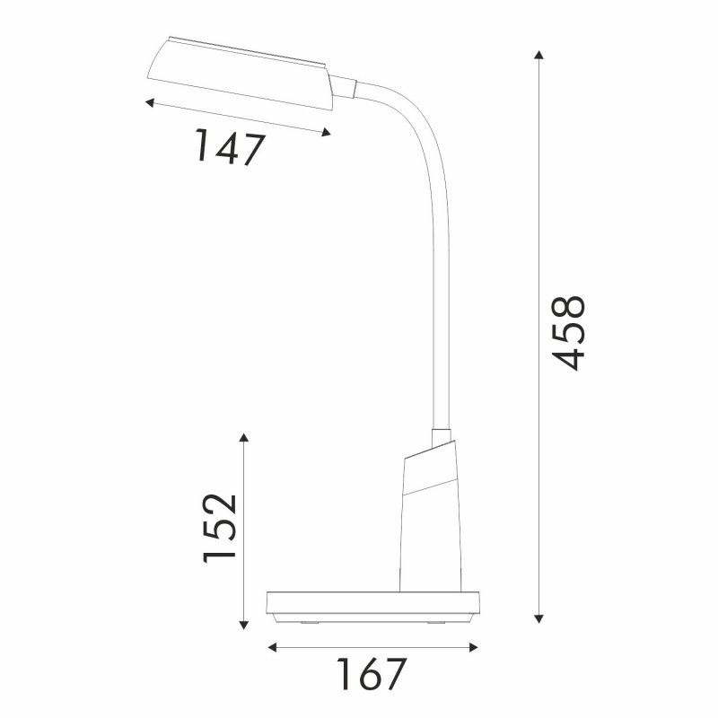Aca Led Φωτιστικό Γραφείου 10W CCT 500lm Λευκό (BL1315LWH)