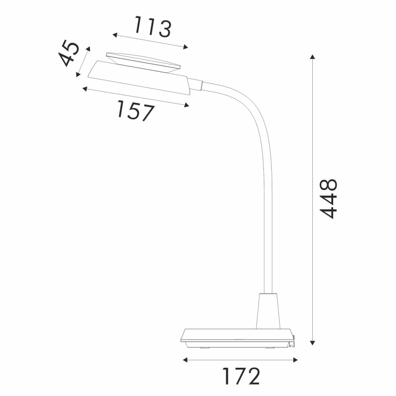 Aca Led Φωτιστικό Γραφείου 10W CCT 560lm Λευκό (BL1319LWH)