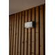 Lutec Zebra Φωτιστικό Επιτοίχιο E27 Σκούρο Γκρι IP44 (5203501118)