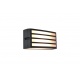 Lutec Zebra Φωτιστικό Επιτοίχιο E27 Σκούρο Γκρι IP44 (5203501118)