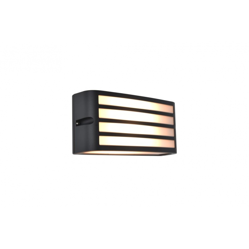 Lutec Zebra Φωτιστικό Επιτοίχιο E27 Σκούρο Γκρι IP44 (5203501118)