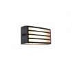 Lutec Zebra Φωτιστικό Επιτοίχιο E27 Σκούρο Γκρι IP44 (5203501118)