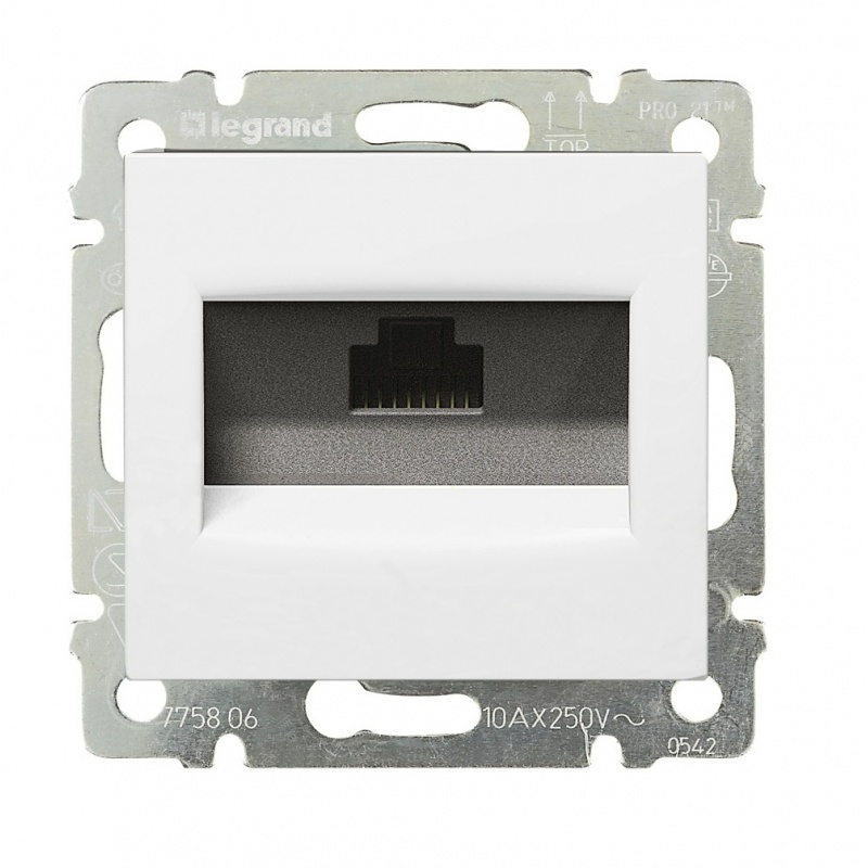 Legrand Valena Πρίζα Δικτύου RJ45 CAT6 UTP 1 Εξόδου με Νύχια Λευκή (774246)
