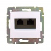 Legrand Valena Πρίζα Δικτύου RJ45 CAT6 UTP 2 Εξόδων με Νύχια Λευκή (774247)