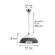InLight Κρεμαστό φωτιστικό από καφέ γυαλί 1XE27 D:35cm (4409-Α-Καφέ)