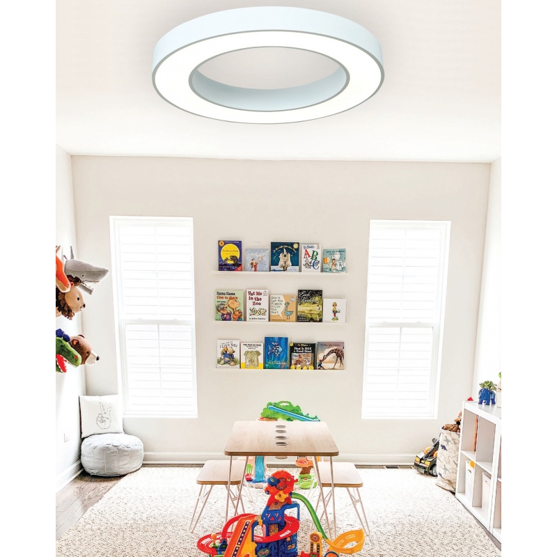 InLight Κρεμαστό φωτιστικό LED 50W 4000K σε λευκή απόχρωση D:80cm (6171-80-WH)