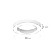 InLight Κρεμαστό φωτιστικό LED 50W 4000K σε λευκή απόχρωση D:80cm (6171-80-WH)